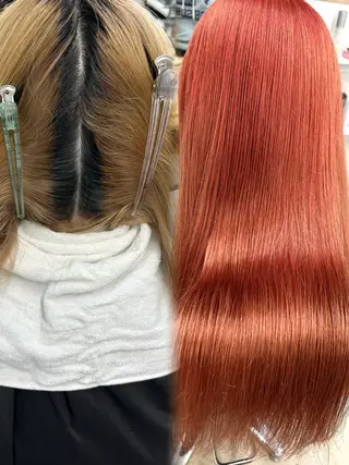 ロング カラー ケアブリーチ /髪質 改善/古橋圭史郎のヘアスタイル