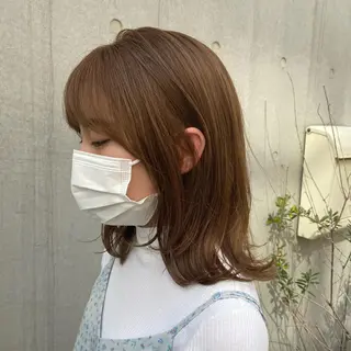 ミディアム カラー 🪭risa 暖色/レイヤー🪭のヘアスタイル