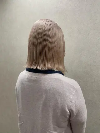 ミディアム 高評価多数◎ コテ巻きパーマ星明夏のヘアスタイル