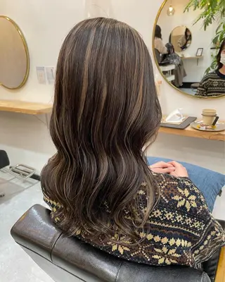 セミロング カラー 高梨 菜々のヘアスタイル