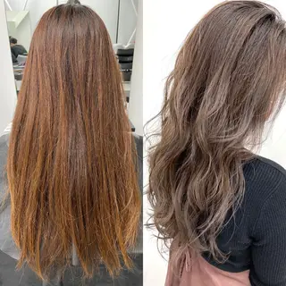 セミロング カラー 🦄インナーカラー 🦄貫井彩花のヘアスタイル