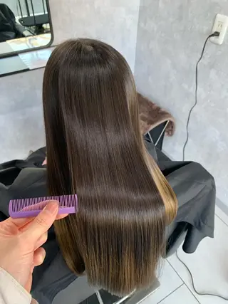 セミロング 中川/縮毛矯正/ 高羽　克明のヘアスタイル