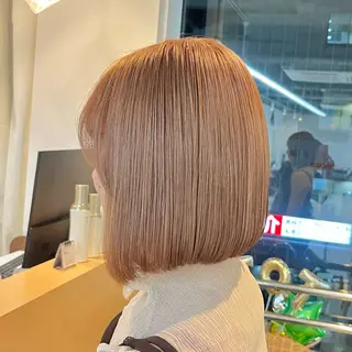 ミディアム カラー 韓国ボブ/レイヤー/ ハイトーン/まなみのヘアスタイル
