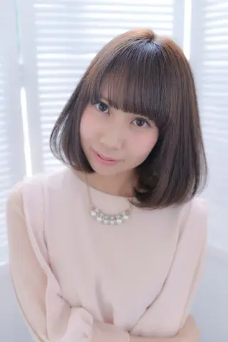 ミディアム カラー ヘアアレンジ ショート belta 姫路山吹 カラーモデル募集のヘアスタイル