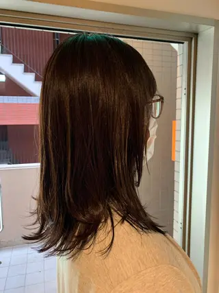 セミロング うしだ かおるのヘアスタイル