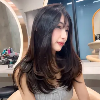 セミロング 🎀𝑆𝐴𝑅𝐴 /レイヤーカット🎀のヘアスタイル