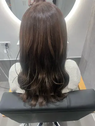 セミロング カラー ヘアアレンジ 髪質改善 Aimer 北千住店所属・akari/柔らか カラー/ヘアセット✦のヘアスタイル