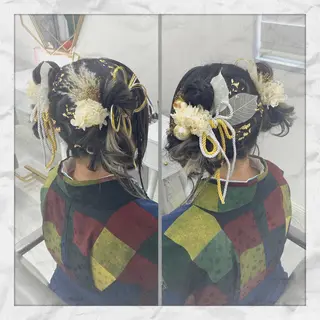 ロング ヘアアレンジ ヘアセット/着付け 𓇼 松本 夏美𓇼のヘアスタイル