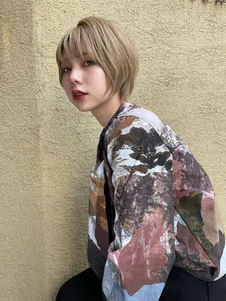 ショート カラー ショート/ボブ/ 心斎橋/宮脇美奈のヘアスタイル