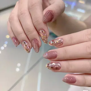 ネイル ネイリストゆか💅 長さだし、深爪矯正のネイルデザイン