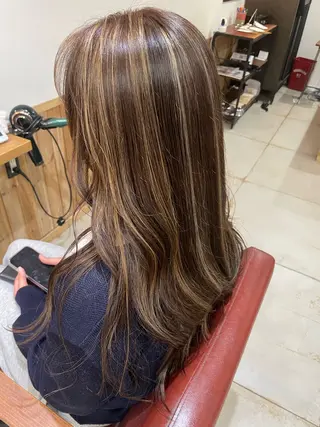 ロング カラー Wカラーレイヤーカ ット⚡️CHIAKIのヘアスタイル