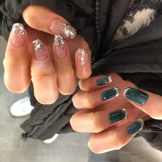 ロング カラー ヘアアレンジ キッズ ネイル マツエク・マツパ 福田 加奈のネイルデザイン