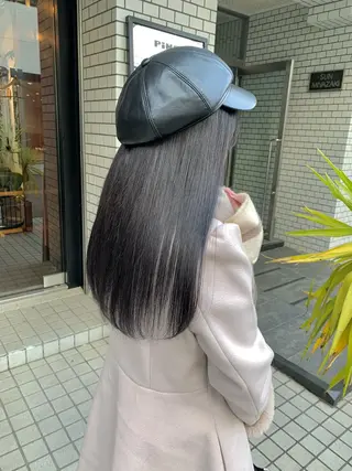 ロング カラー 柔らかブラウン/顔周 りレイヤー♡ユウシのヘアスタイル