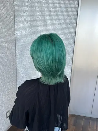 カラー 地毛風ストレート/ ケアカラー/セキネのヘアスタイル