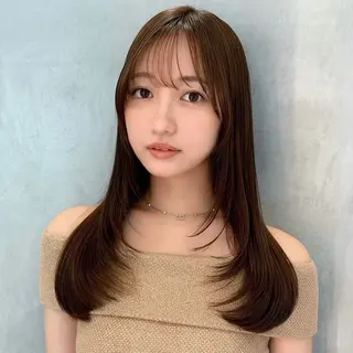 ロング ボブ/レイヤー/ 縮毛矯正/ 渡邊莉玖のヘアスタイル