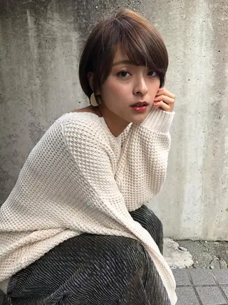 ショート 透明感カラー│ レイヤーヘア中居美樹のヘアスタイル