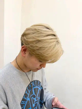 ミディアム パーマ キッズ メンズパーマ/ フェード　Tumのヘアスタイル