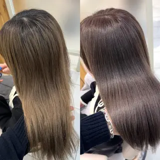 セミロング レイヤーカット/ 顔まわり/アオイのヘアスタイル