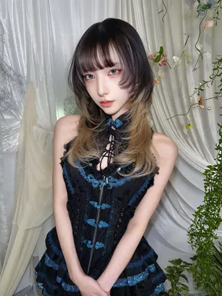 ロング 【ロングウルフカット 姫カット】伊藤裕哉のヘアスタイル