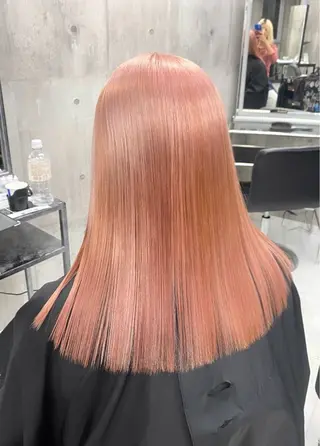 セミロング カラー HARUKA🖤 ハイトーンのヘアスタイル