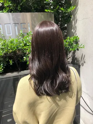 セミロング ボブ/縮毛矯正/ レイヤー/塚田のヘアスタイル