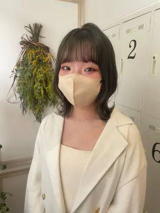 ミディアム カラー パーマ ヘアアレンジ キッズ ネイル マツエク・マツパ アイブロウ belta.🌱 安藝夏花🌻のヘアスタイル