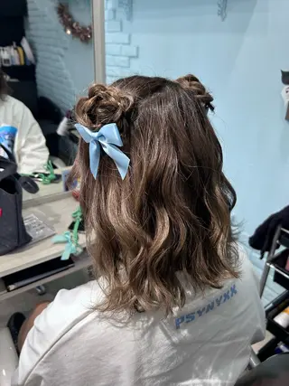 ショート ヘアアレンジ 💕ブリーチ/ヘアメ 🎀YUUKAのヘアスタイル