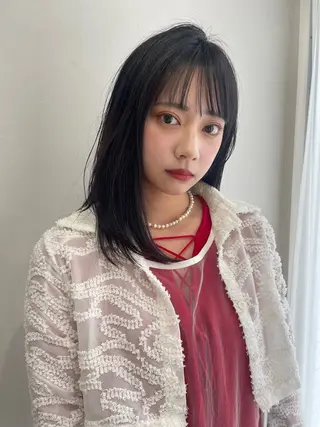 セミロング 奥村 紗季のヘアスタイル