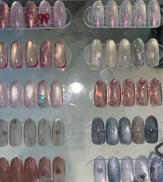 ミディアム 🎀韓国ネイル/ キラキラネイル専門店のネイルデザイン