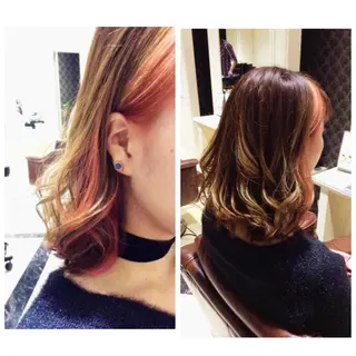 セミロング カラー na3moe【ナナナモエ】所属・髪質改善✨カラー特化 サロン🎨平尾晃一のヘアスタイル