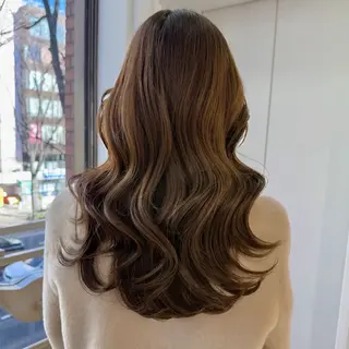 ロング カラー 髪質改善”艶"カラー 🤍Hono🇰🇷のヘアスタイル
