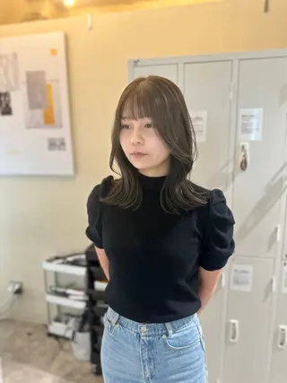 ミディアム カラー opus 店長大和 レイヤー/赤み消しのヘアスタイル