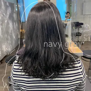 セミロング カラー ヘアアレンジ 赤味消し.髪質改善 🌿𝘠𝘜𝘙𝘐のヘアスタイル