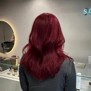 セミロング カラー ヘアアレンジ SOL.JINGUMAE所属・原宿・デザインカラー YUI🤍ྀིのヘアスタイル