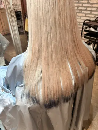 ロング カラー ハイライト/インナー /ブリーチ/レイヤーのヘアスタイル