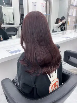 ヘアアレンジ カラー ロング 🥂上品ワンホンヘア 🥂nozomiのヘアスタイル