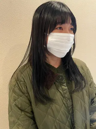 ロング カラー アンニュイヘア/ 顔周りカット/眞弓萌のヘアスタイル