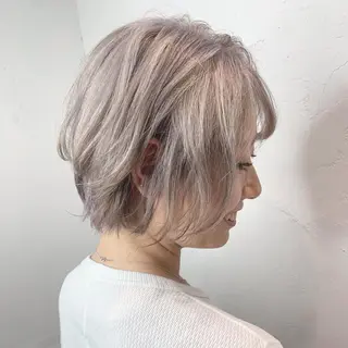 ショート カラー 酸性ストレート・ メンズ  三原 楊子のヘアスタイル