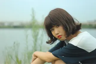 ミディアム オーストヘアージジ所属・TAI透明カラー 柔らかい縮毛矯正のヘアスタイル