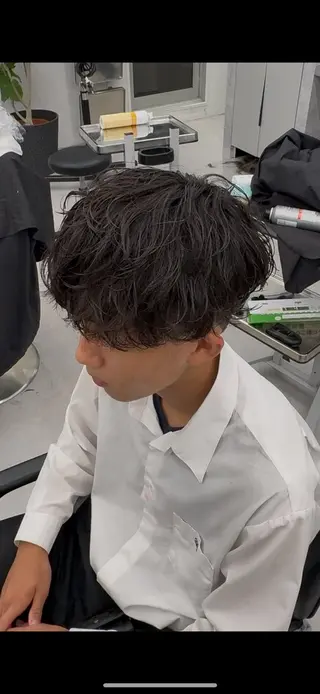 パーマ メンズ 💋ホワイトメッシュ /パーマ/メンズ💋のヘアスタイル