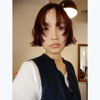 ショート カラー デザインカット🎨 ボブ🫟おざきのヘアスタイル