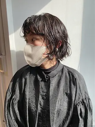 ショート カラー パーマ ノグチ ユウキ/ボブのヘアスタイル