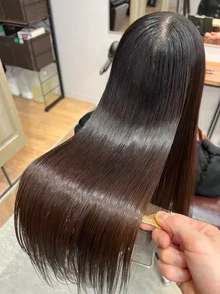 ロング 縮毛矯正/髪質改善 /ブリーチ/東陽町✨のヘアスタイル
