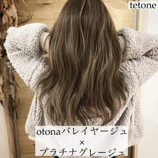 セミロング カラー テトネ タカシのヘアスタイル