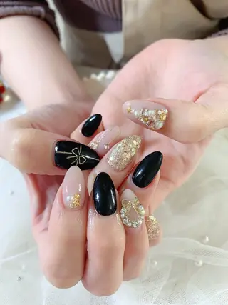 ネイル ネイルサロンAiri 長さ出し·シンプルのネイルデザイン