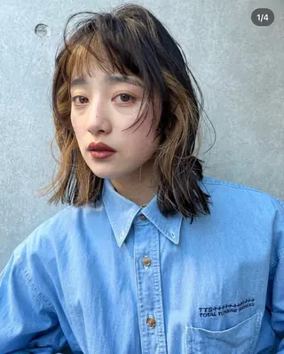 ミディアム ナツミ🌼新越谷/ 骨格修正/艶髪のヘアスタイル