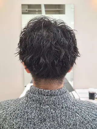 パーマ ショート メンズ 桐島 令奈のヘアスタイル