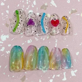 ショート カラー パーマ ヘアアレンジ メンズ キッズ ネイル マツエク・マツパ アイブロウ Salon Ｋのネイルデザイン