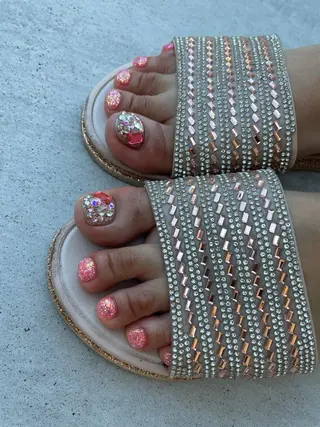 ロング カラー ヘアアレンジ キッズ ネイル マツエク・マツパ 福田 加奈のネイルデザイン