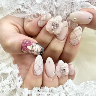 ミディアム ネイル 池袋痛ネイル Nok. 渡辺のネイルデザイン